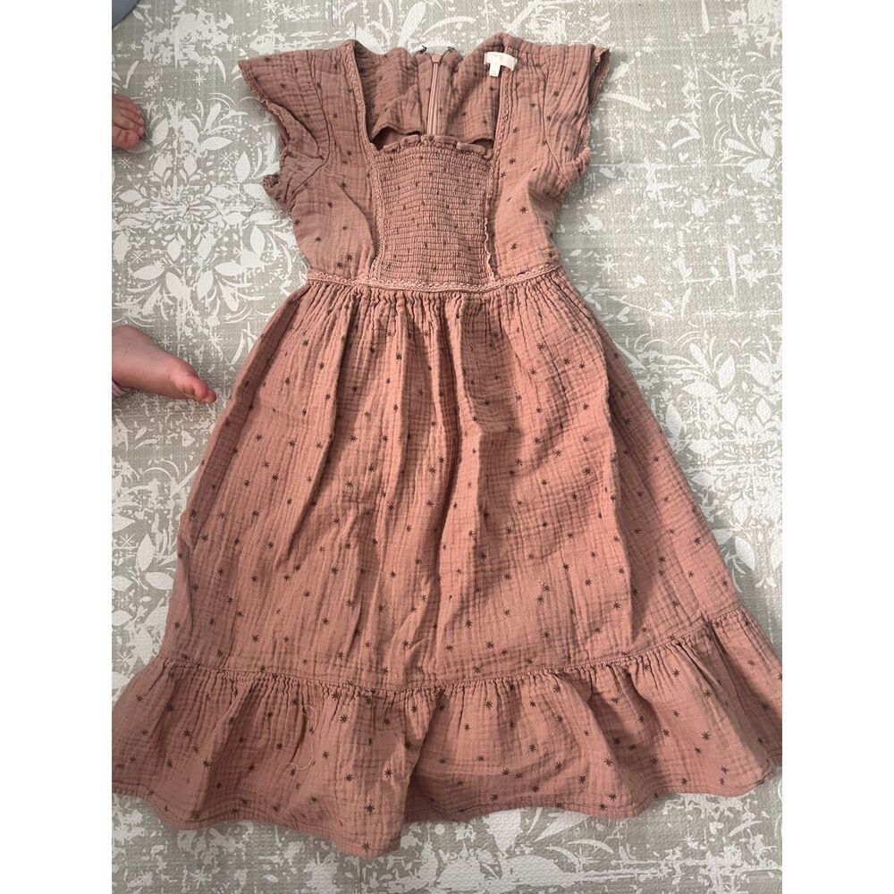 Rylee and Cru 100% Cotton Gauzy Girls Dress Size 6-7